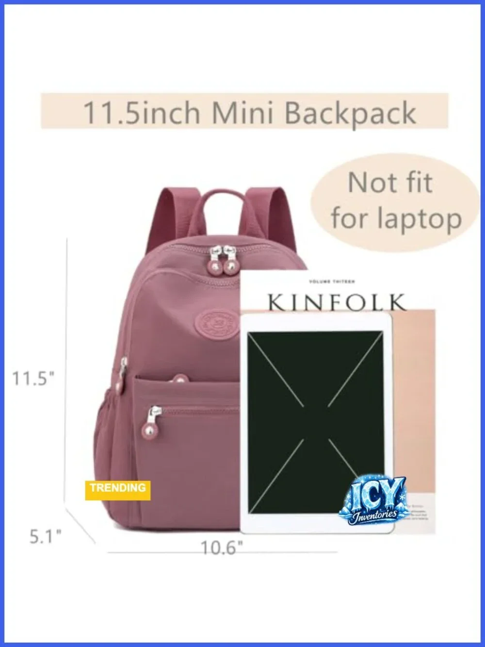 Mini Nylon Backpack Purse Waterproof Lightweight Travel Multi-Pockets Women's